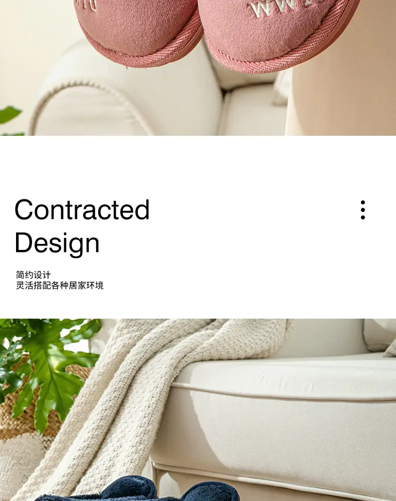 2023 Winter Cotton Slippers for Women, Home Couple Non-Slip Warm Thick-Soled Household Slippers for Men, Outdoor Wear, Extra Thick and Warm — feature 3