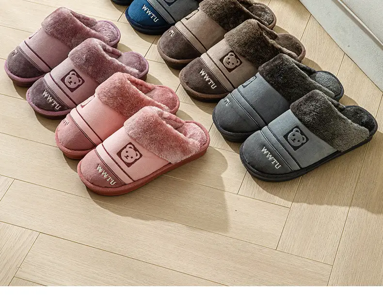 2023 Winter Cotton Slippers for Women, Home Couple Non-Slip Warm Thick-Soled Household Slippers for Men, Outdoor Wear, Extra Thick and Warm — feature 5