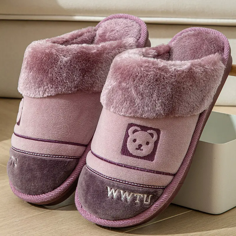 2023 Winter Cotton Slippers for Women, Home Couple Non-Slip Warm Thick-Soled Household Slippers for Men, Outdoor Wear, Extra Thick and Warm - Image 5