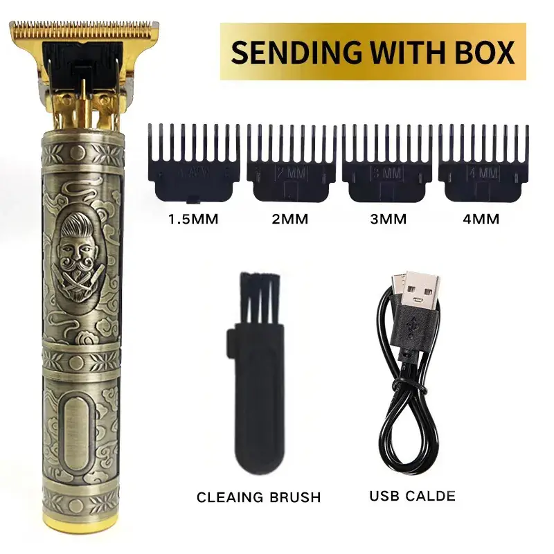 Rechargeable Hair Clipper with 5 Blades & Cleaning Brush - Image 15