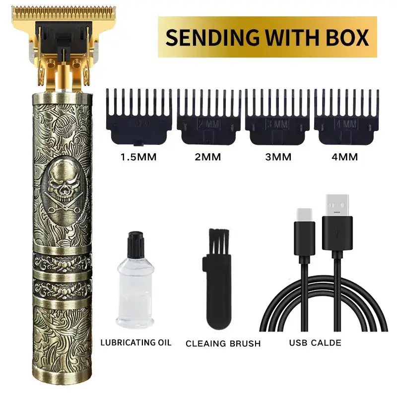Rechargeable Hair Clipper with 5 Blades & Cleaning Brush - Image 17