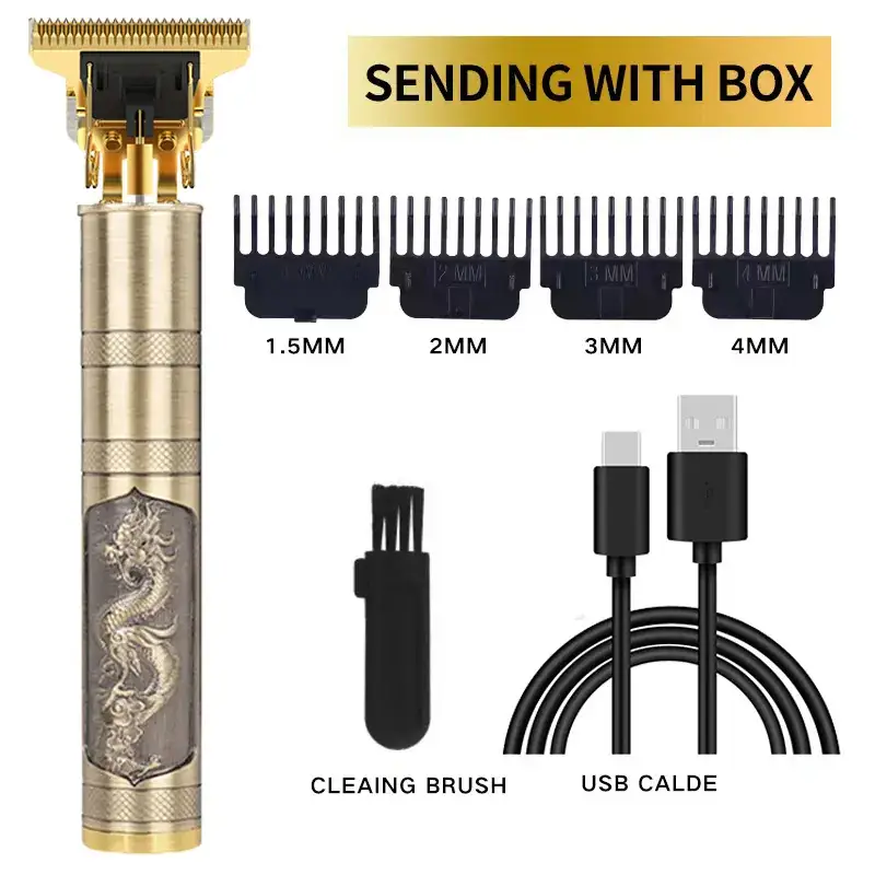 Rechargeable Hair Clipper with 5 Blades & Cleaning Brush - Image 18