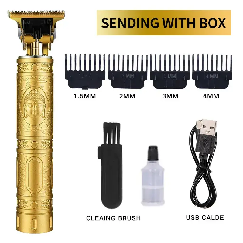 Rechargeable Hair Clipper with 5 Blades & Cleaning Brush - Image 20