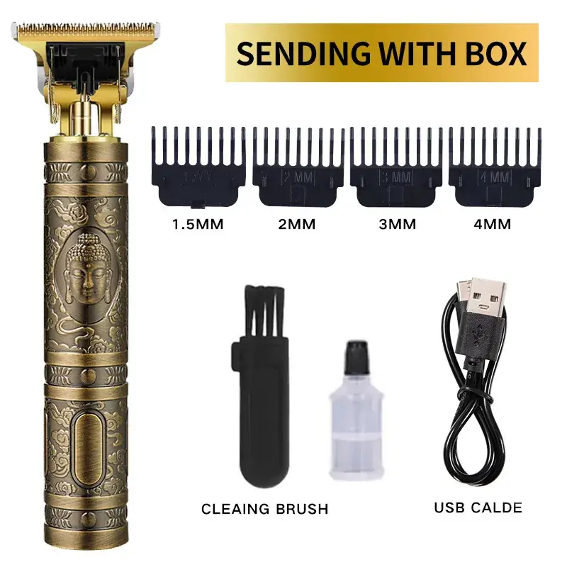 Rechargeable Hair Clipper with 5 Blades & Cleaning Brush - Image 22