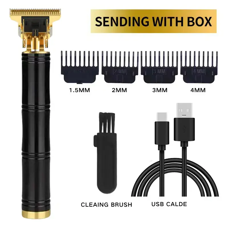 Rechargeable Hair Clipper with 5 Blades & Cleaning Brush - Image 24