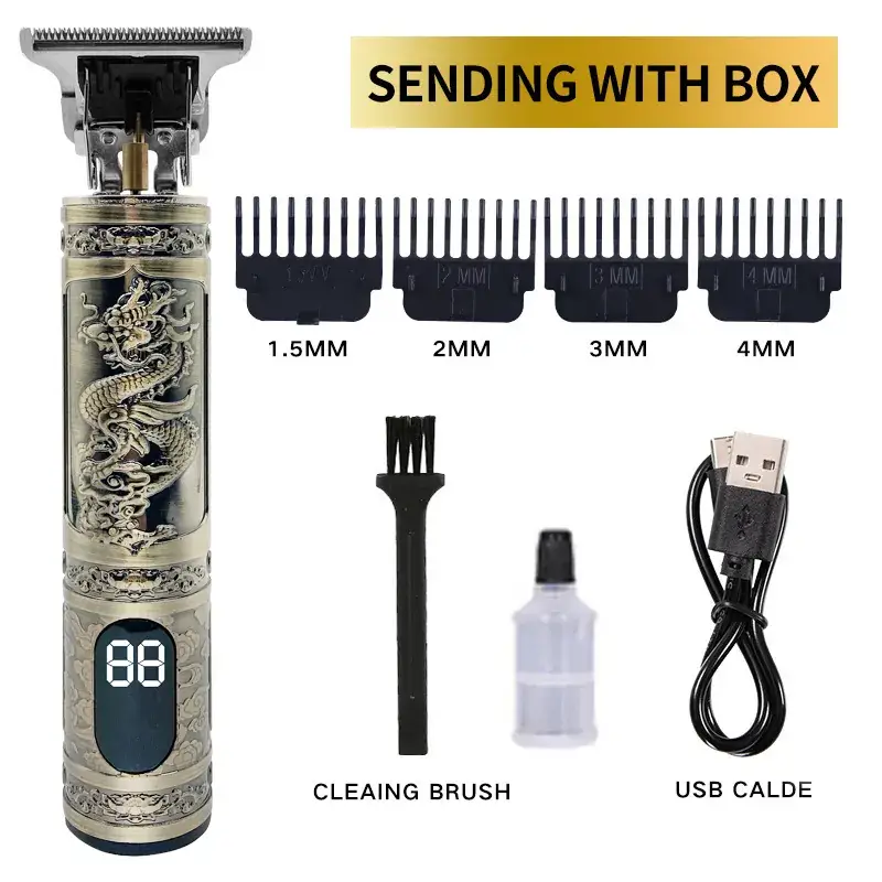 Rechargeable Hair Clipper with 5 Blades & Cleaning Brush - Image 27