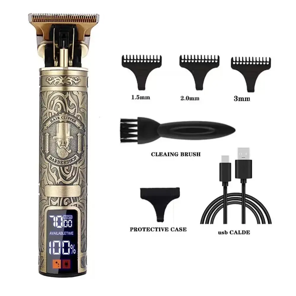 Rechargeable Hair Clipper with 5 Blades & Cleaning Brush - Image 39