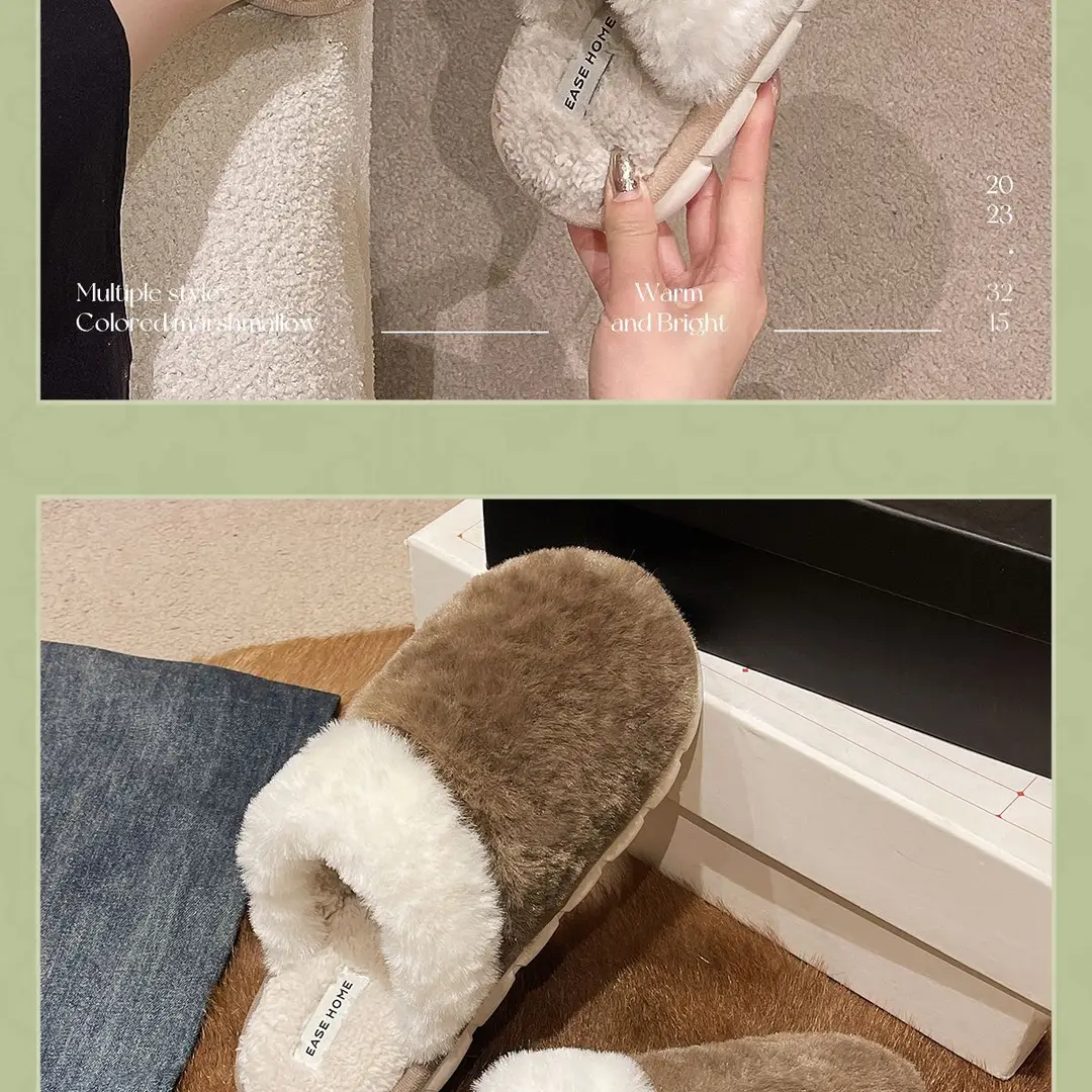 Plush Cotton Slippers for Women, Autumn and Winter 2026 New Model, Indoor Home Non-Slip, Closed Heel, Fleece-Lined, Warm Cotton Shoes for Winter — feature 16