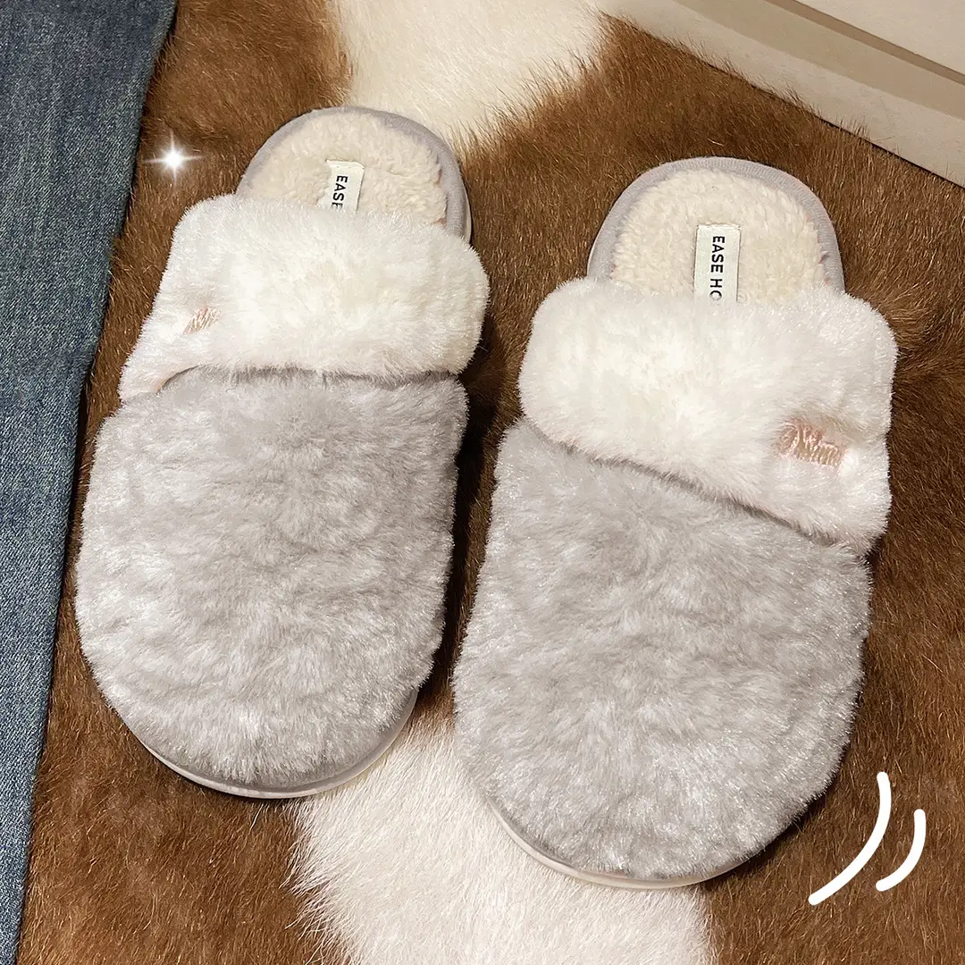 Plush Cotton Slippers for Women, Autumn and Winter 2026 New Model, Indoor Home Non-Slip, Closed Heel, Fleece-Lined, Warm Cotton Shoes for Winter - Image 3