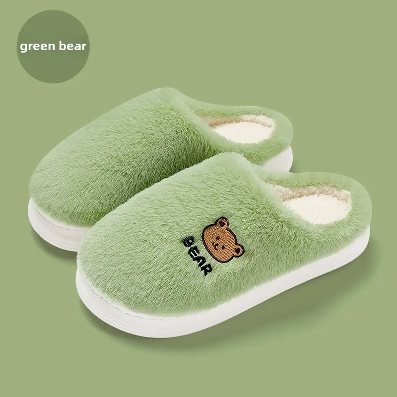 Cotton Slippers for Women Winter Indoor Home Non-Slip Household Confinement Shoes Thick-Soled Warm Furry Slippers Winter Men Wholesale - Image 11