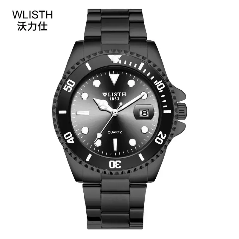 Men's Green Water Ghost Automatic Watch with Calendar & Stainless Steel Band