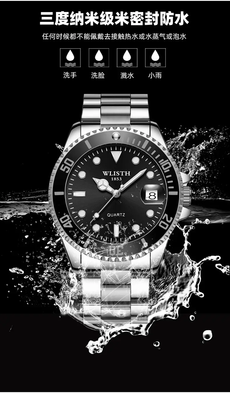 Men's Green Water Ghost Automatic Watch with Calendar & Stainless Steel Band — feature 11