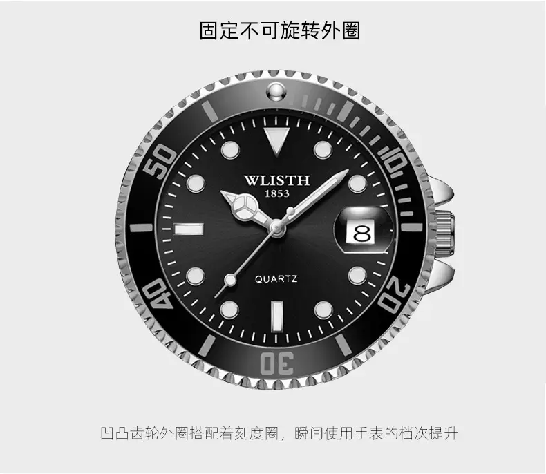Men's Green Water Ghost Automatic Watch with Calendar & Stainless Steel Band — feature 9