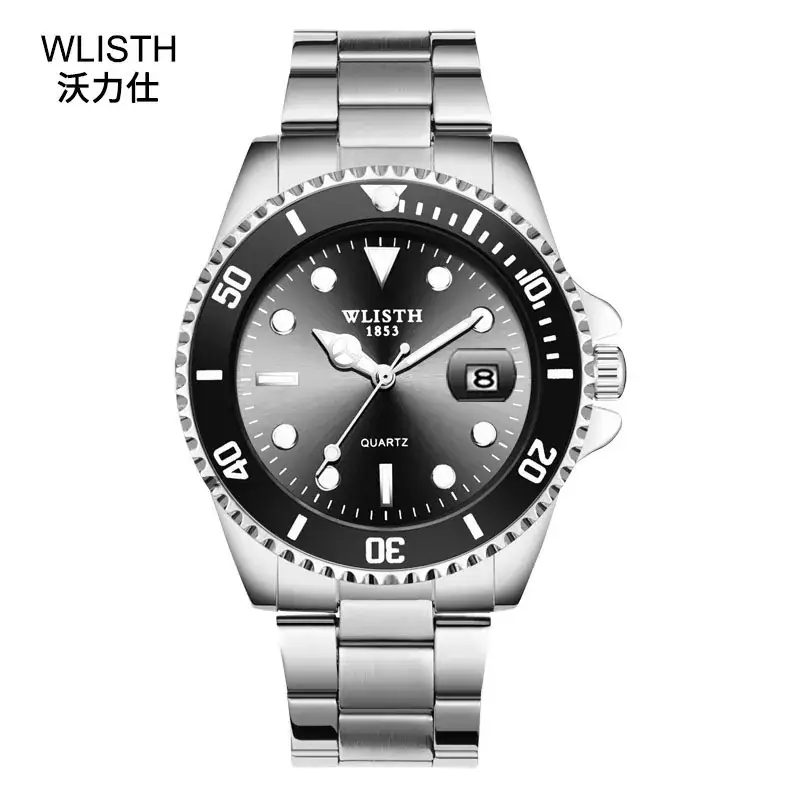 Men's Green Water Ghost Automatic Watch with Calendar & Stainless Steel Band