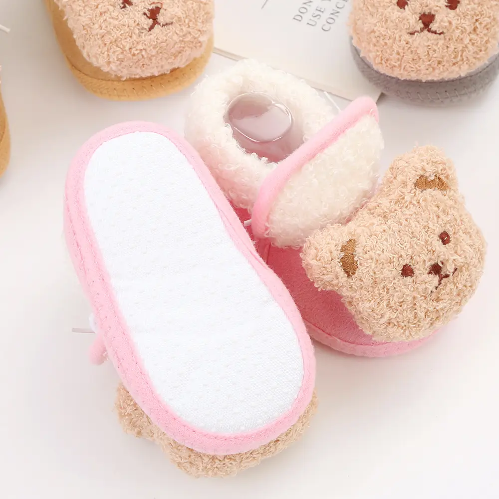 2023 new autumn and winter cute cartoon baby shoes baby shoes 0-1 years old newborn soft bottom toddler shoes warm