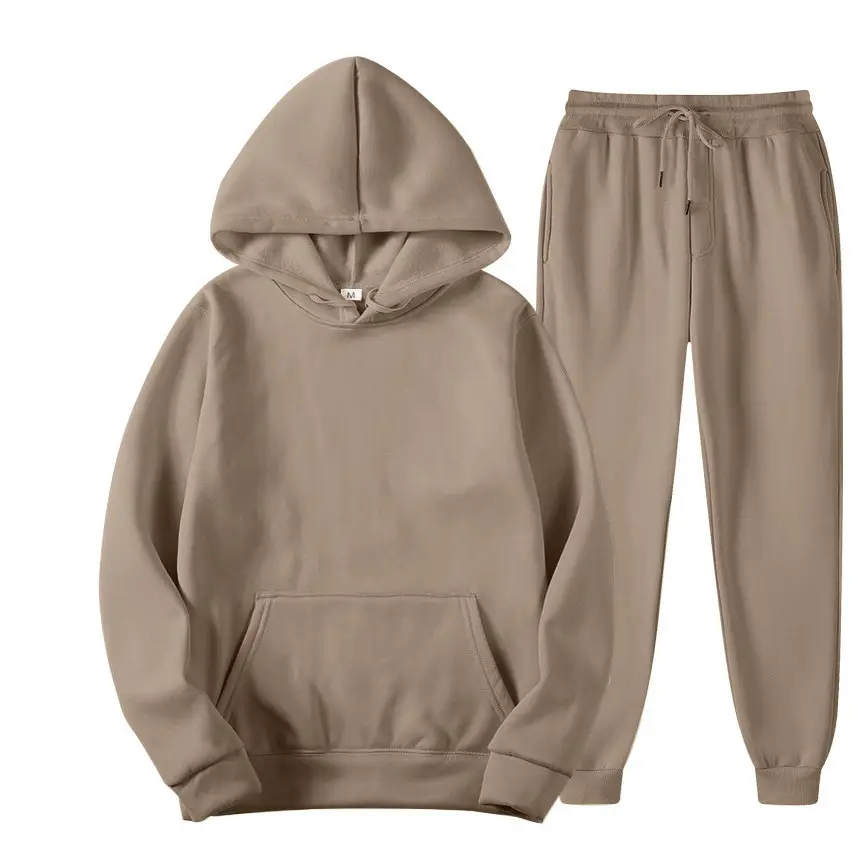 Men's Light Beige Hoodie & Trousers Set - Image 12