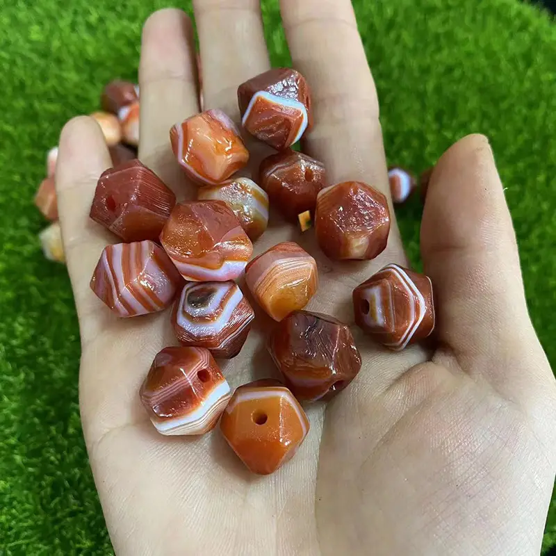 Red Silk Agate 13x13mm DIY Jewelry Stones - Image 3