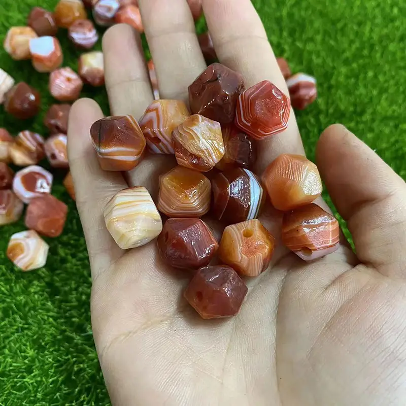 Red Silk Agate 13x13mm DIY Jewelry Stones - Image 4