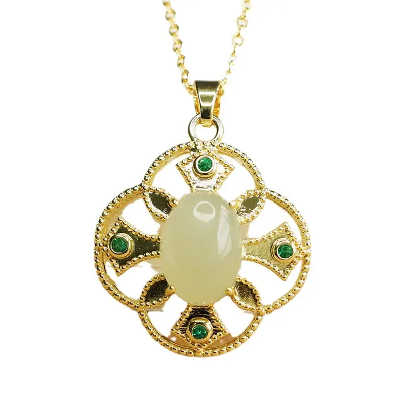 Aiyu Natural Hetian Jade Clear Water Pendant Necklace - Image 6
