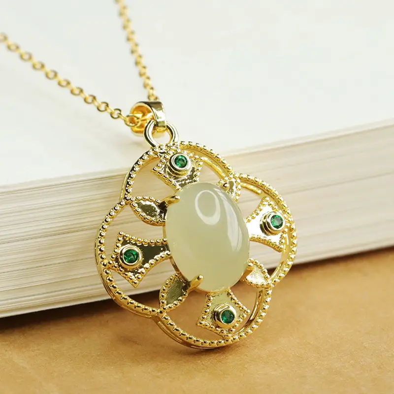 Aiyu Natural Hetian Jade Clear Water Pendant Necklace — feature 5