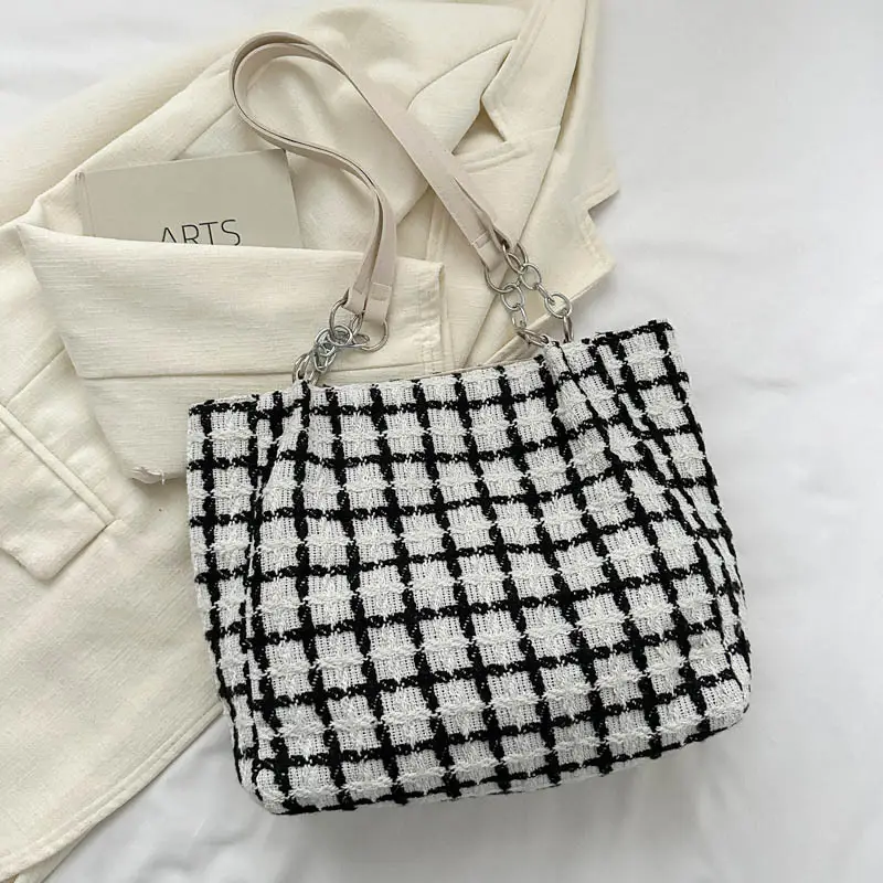 Women Plaid Shoulder Bag 2026 Spring Summer - Image 2