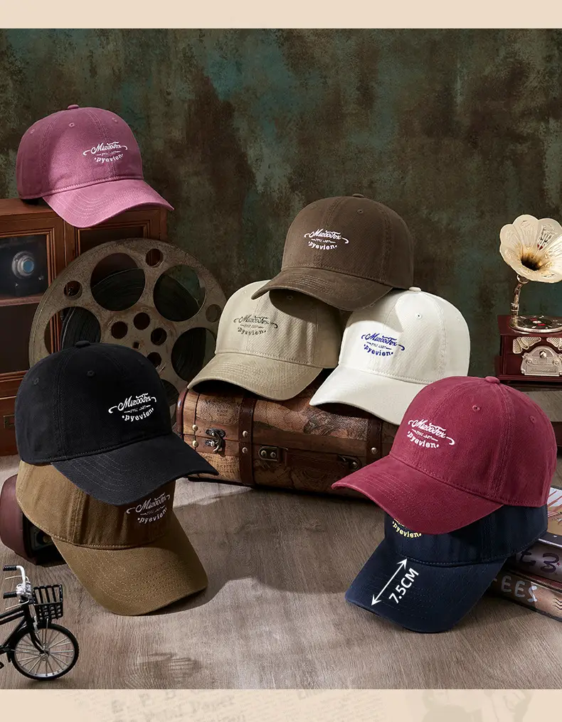 Retro Letter Embroidered Baseball Cap for Men Women — feature 10
