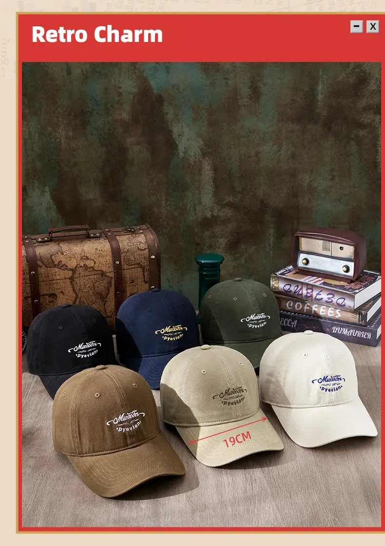 Retro Letter Embroidered Baseball Cap for Men Women — feature 12