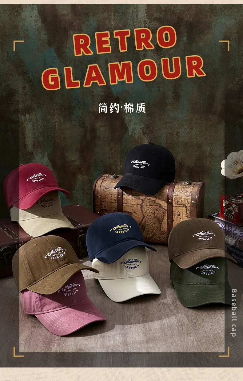 Retro Letter Embroidered Baseball Cap for Men Women — feature 6