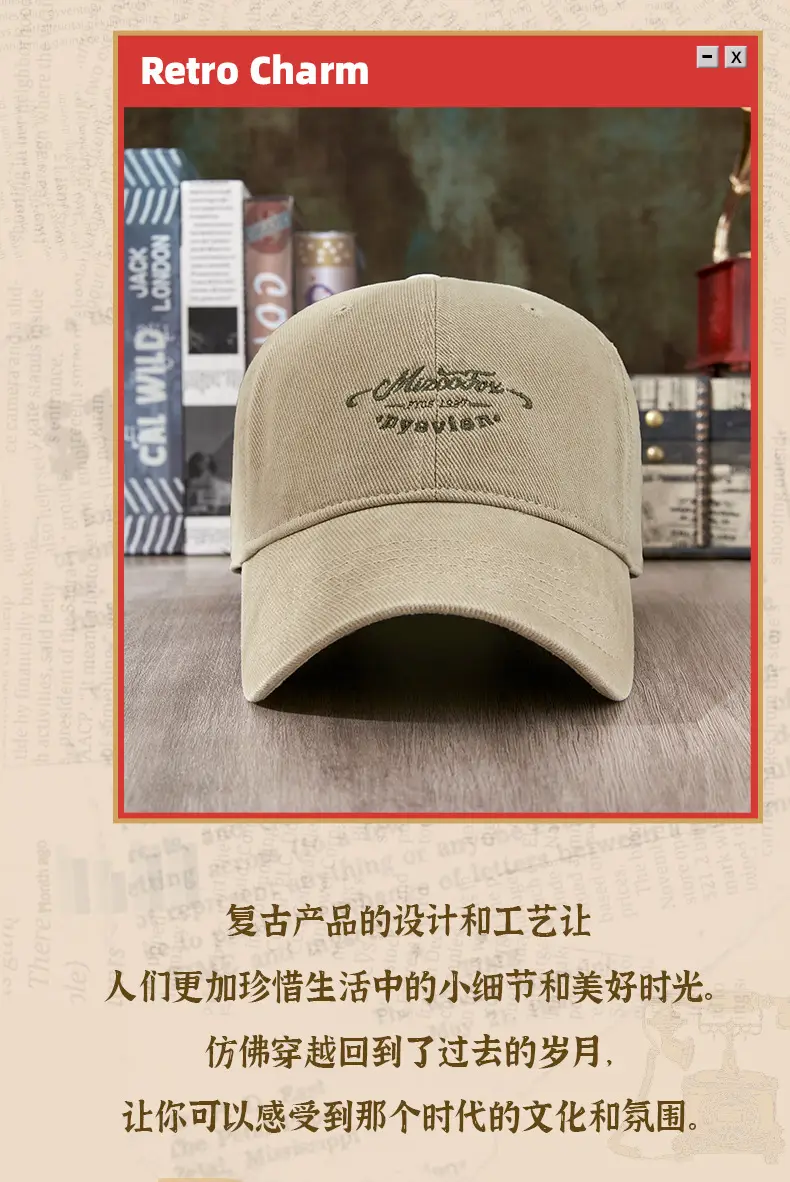 Retro Letter Embroidered Baseball Cap for Men Women — feature 7
