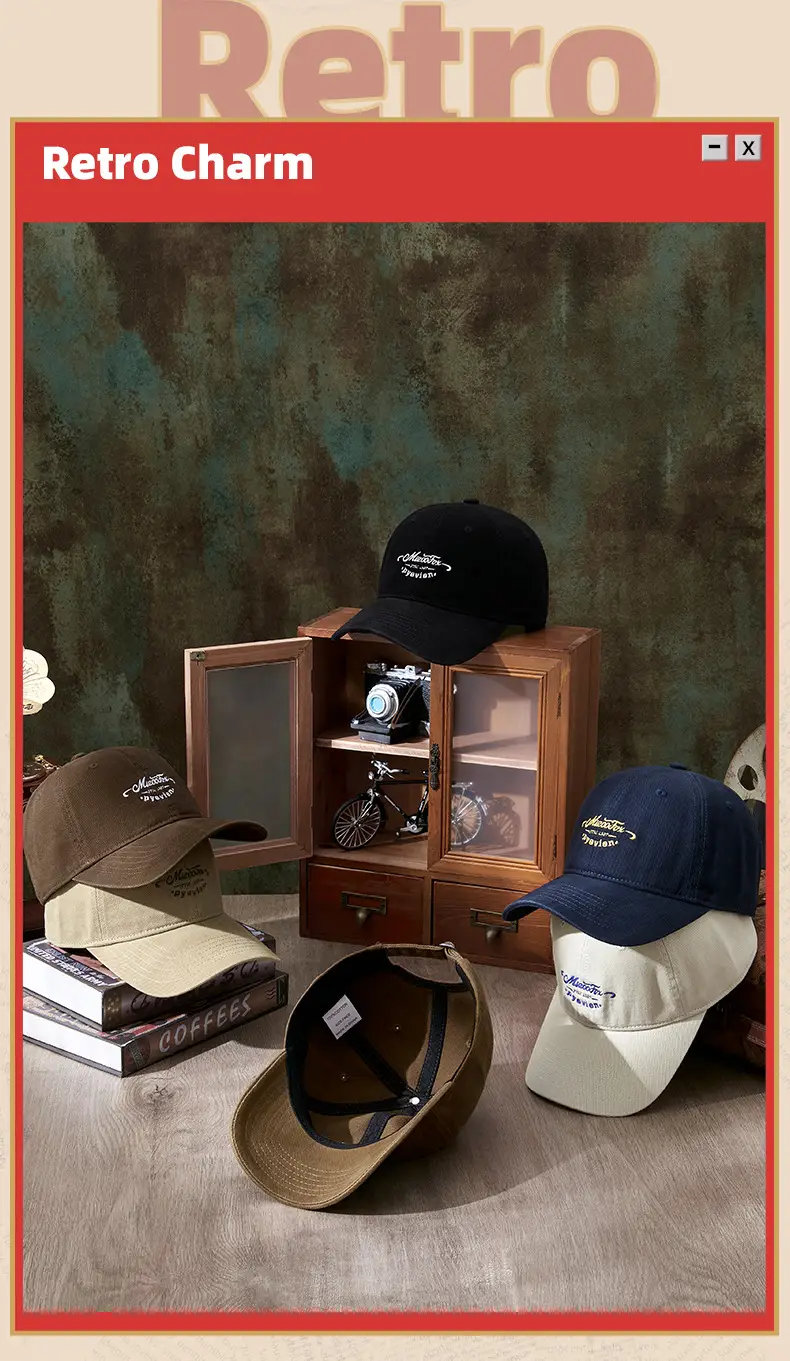 Retro Letter Embroidered Baseball Cap for Men Women — feature 8