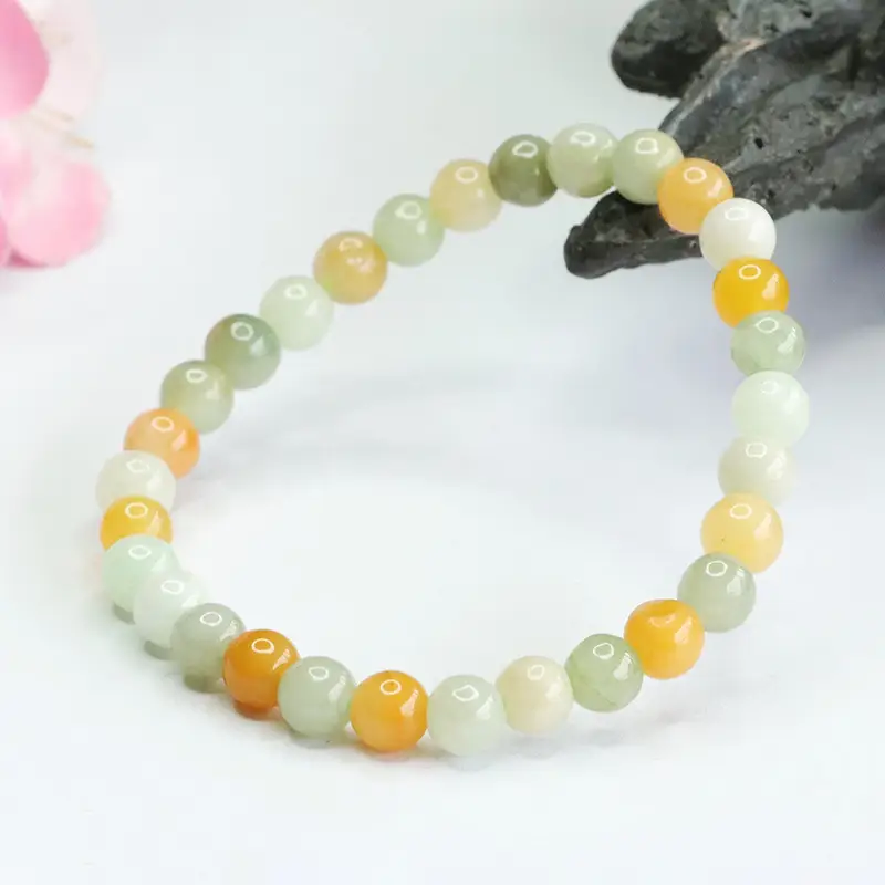 Multicolored Jade Bracelet for Women - Image 2