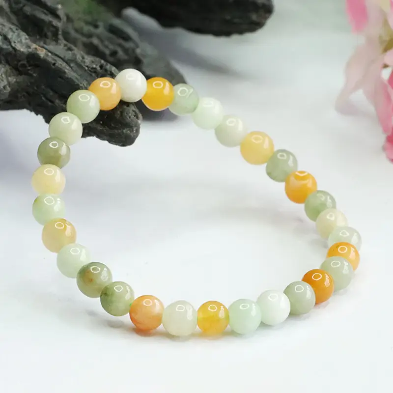 Multicolored Jade Bracelet for Women - Image 3