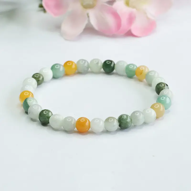 Multicolored Jade Bracelet for Women - Image 3