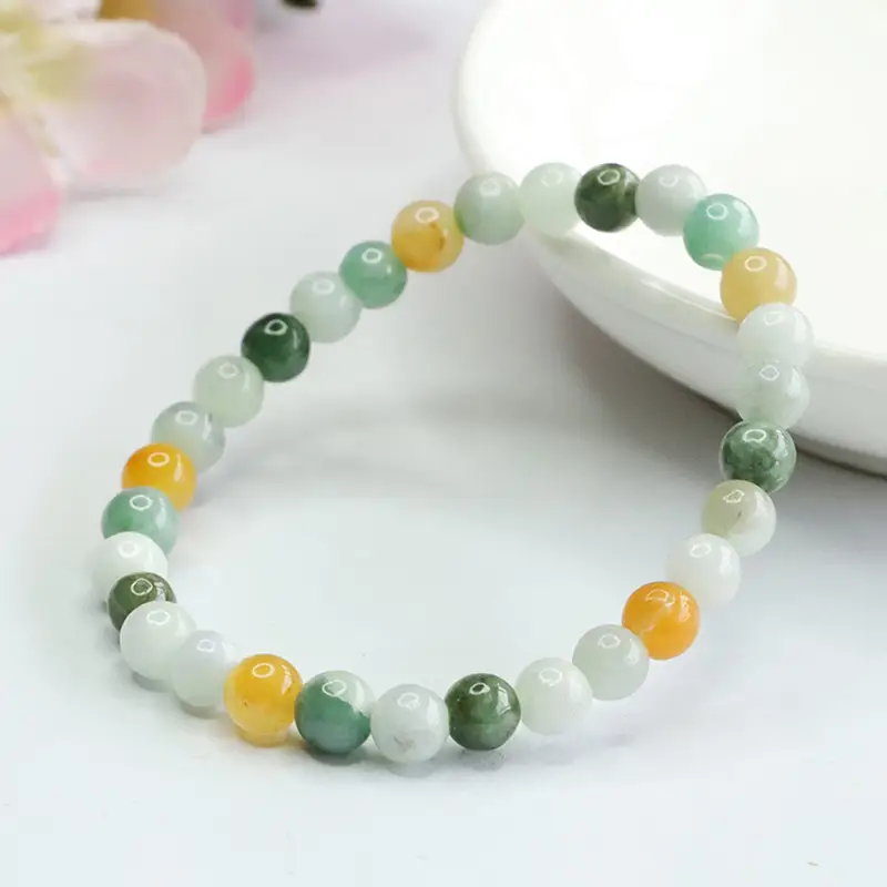 Multicolored Jade Bracelet for Women - Image 4