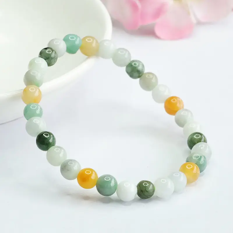 Multicolored Jade Bracelet for Women - Image 5