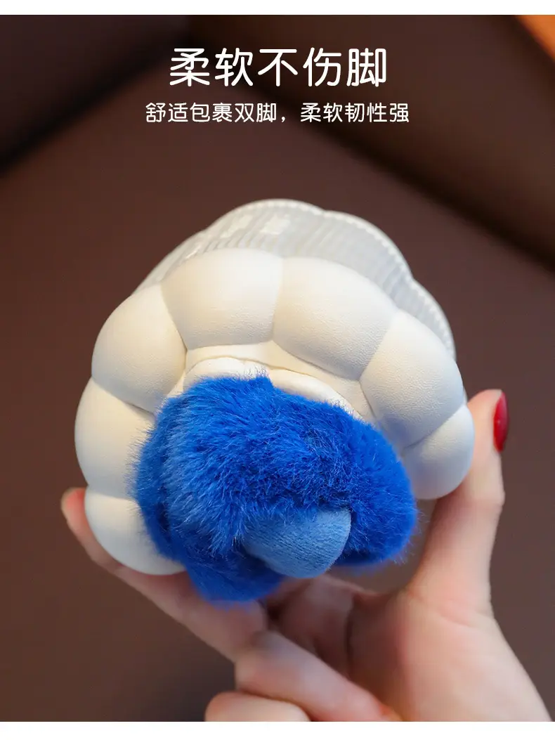 2023 shark children's bag heel cotton slippers new boys' home non-slip cartoon girls' boys' cotton shoes winter — feature 10