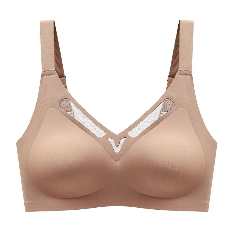 White Seamless Back Support Bra for Large Bust