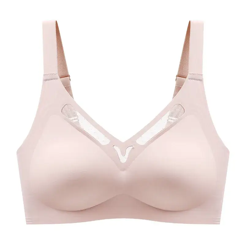 White Seamless Back Support Bra for Large Bust - Image 2