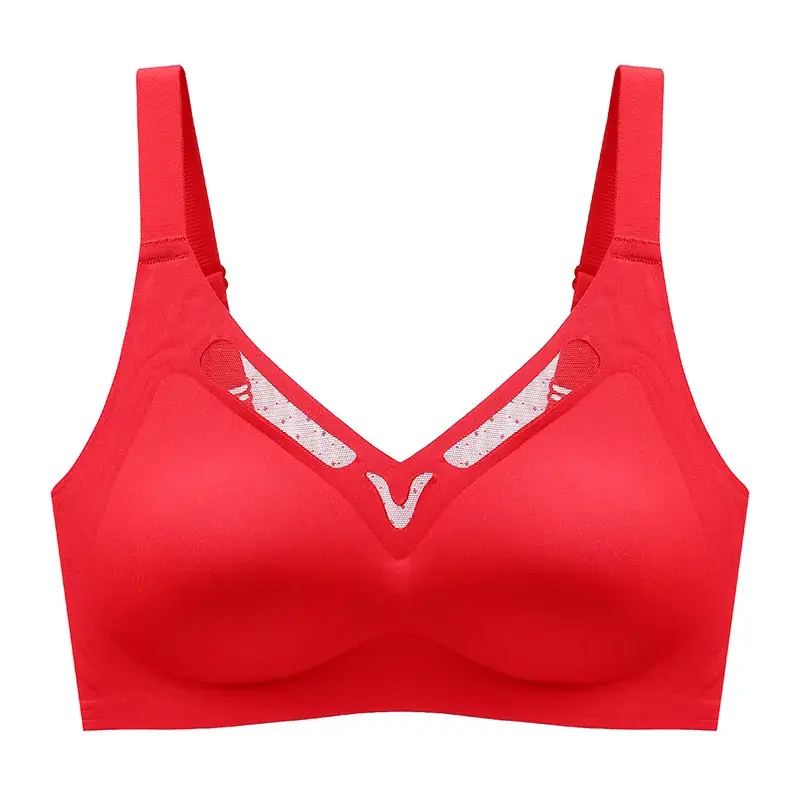 White Seamless Back Support Bra for Large Bust - Image 5