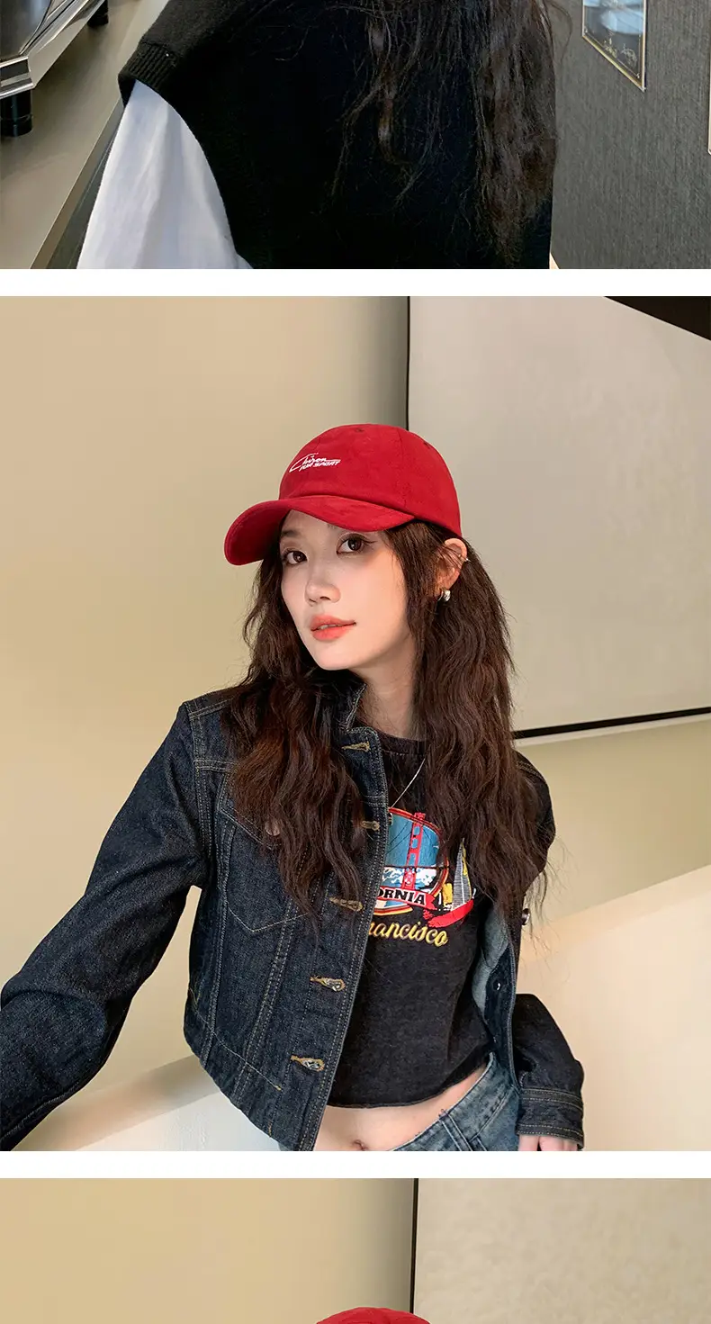 Korean Style Embroidered Hard Brim Sun Hat — feature 13