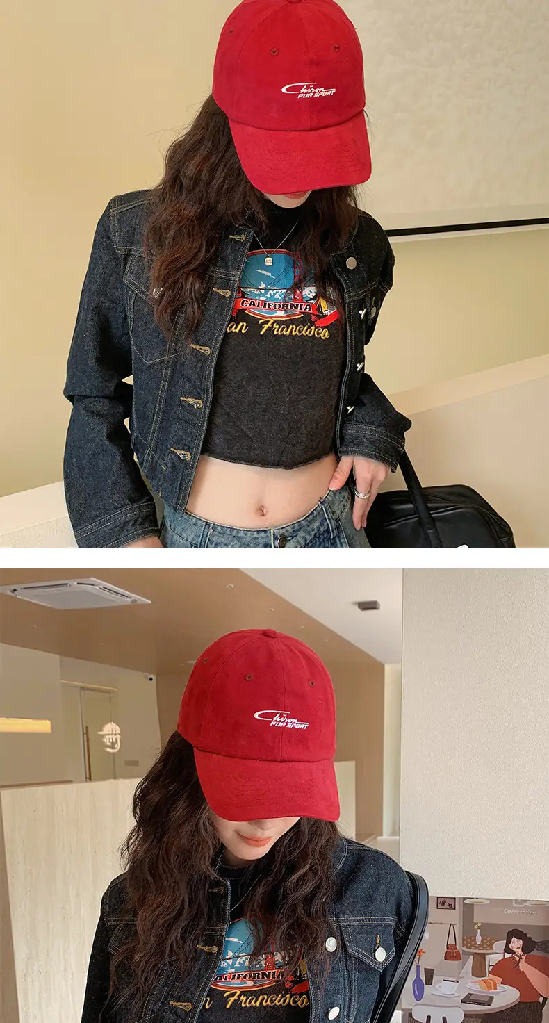 Korean Style Embroidered Hard Brim Sun Hat — feature 14