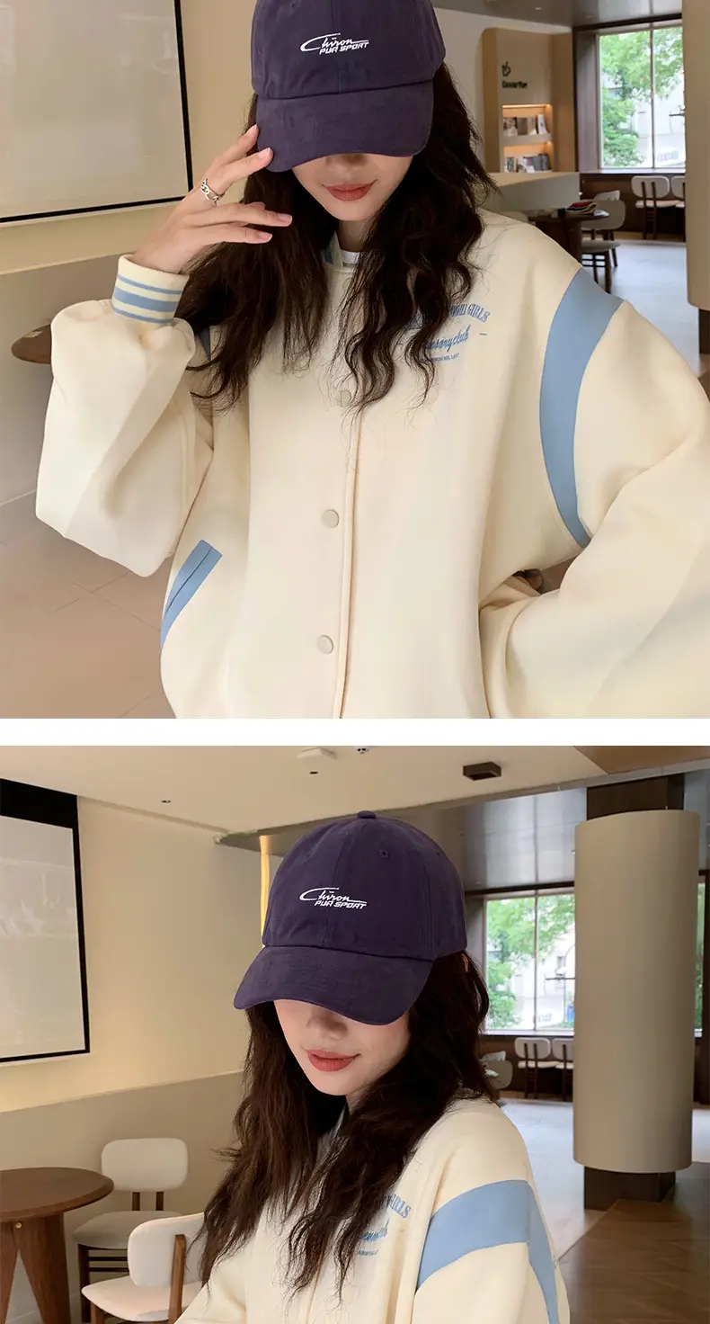 Korean Style Embroidered Hard Brim Sun Hat — feature 8