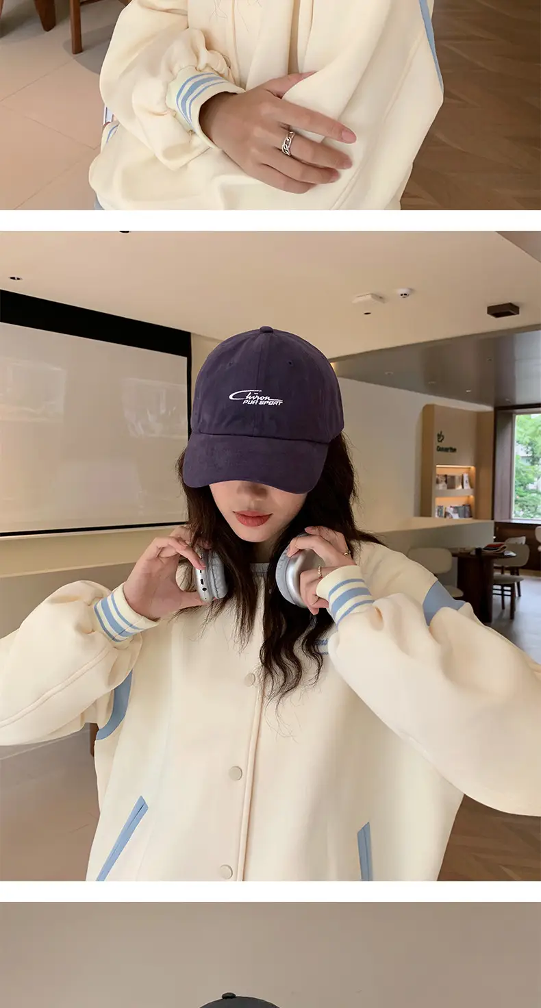Korean Style Embroidered Hard Brim Sun Hat — feature 9