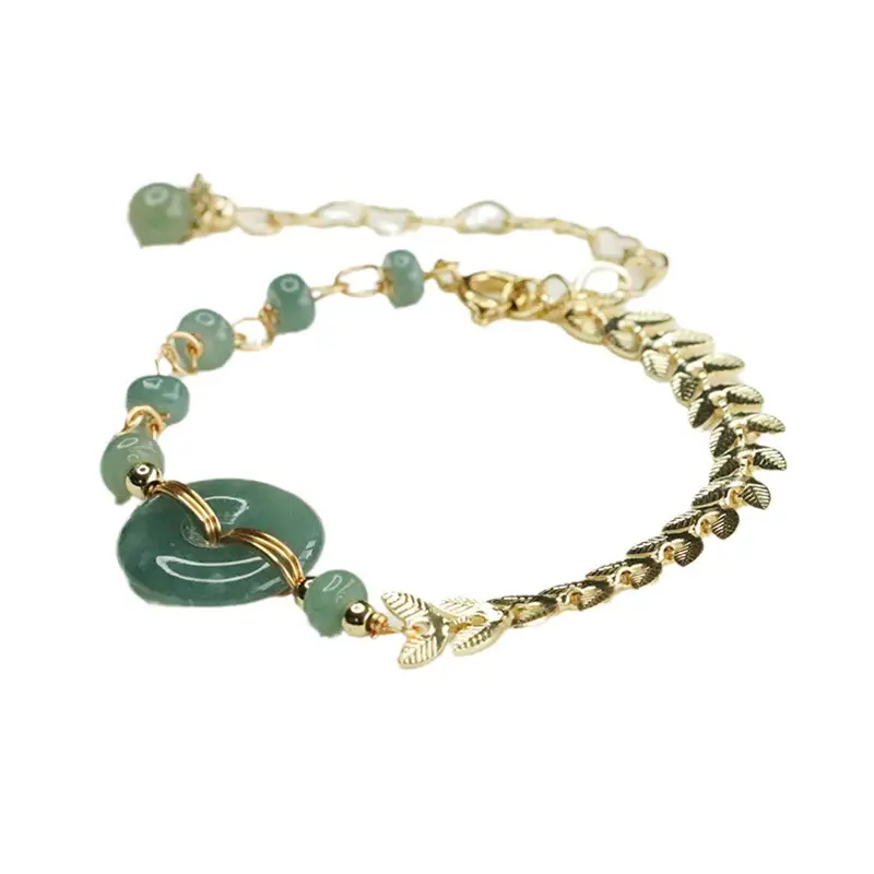 Aiyu Jade Bracelet Blue Horizontal Peace Buckle - Image 6