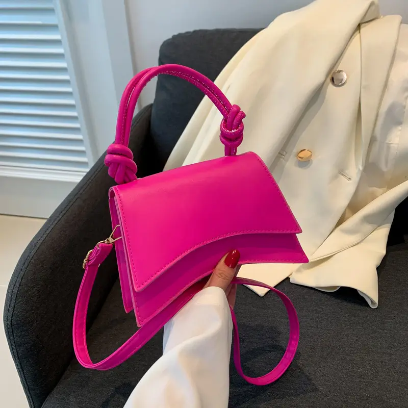 Pink Leather Shoulder Bag for Women 2025 - Image 3