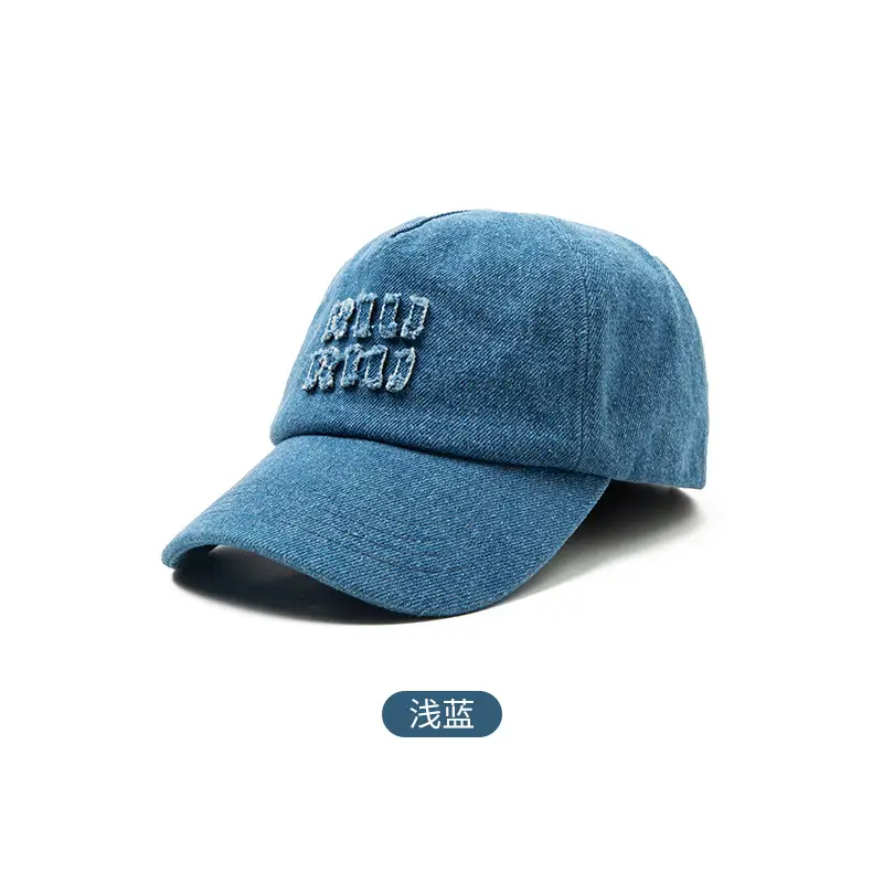 New Letter RIU Blue Baseball Cap Denim Retro Sun Hat - Image 7