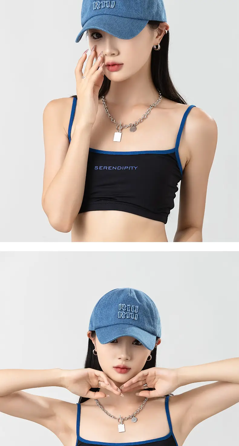 New Letter RIU Blue Baseball Cap Denim Retro Sun Hat — feature 7