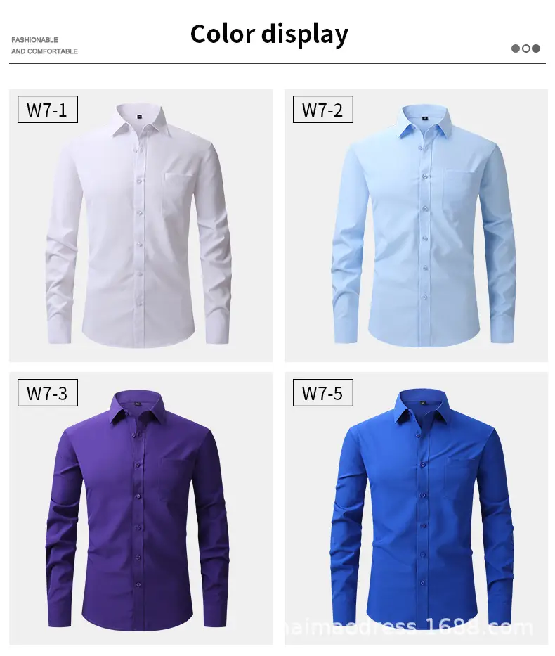 Green Slim Fit Men's Long Sleeve Shirt with Elastic Waistband — feature 20