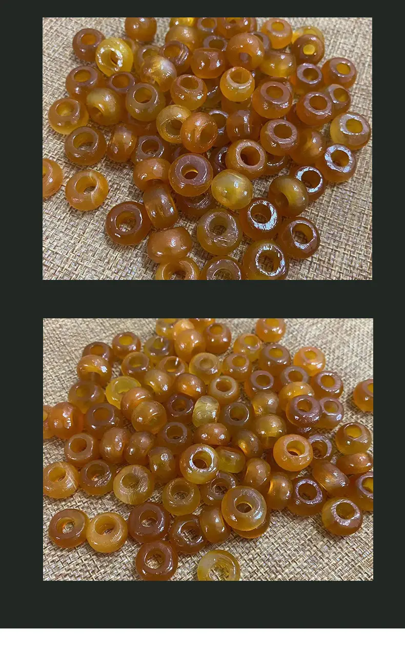 High Oil Coated Yellow Chalcedony Agate Beads 9x14mm — feature 7
