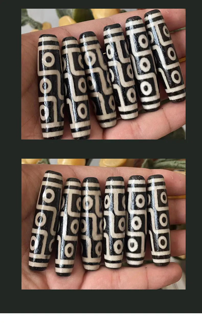Factory Wholesale Natural Agate 50mm High Oil Black White — feature 8